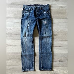 Jean denim black gold 35
